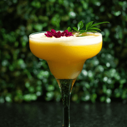 Passion Fruit Sour Japon — Whisky, Triple Sec, Limão siciliano, Maracujá, Xarope de açúcar e Clara de ovo