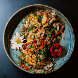 Teppan Yaki Frango — Frango Grelhado com Vegetais Refogados ao Molho Shoyu