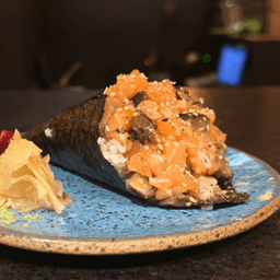 Temaki Shaketake — Alga, Arroz, Salmão e shitake